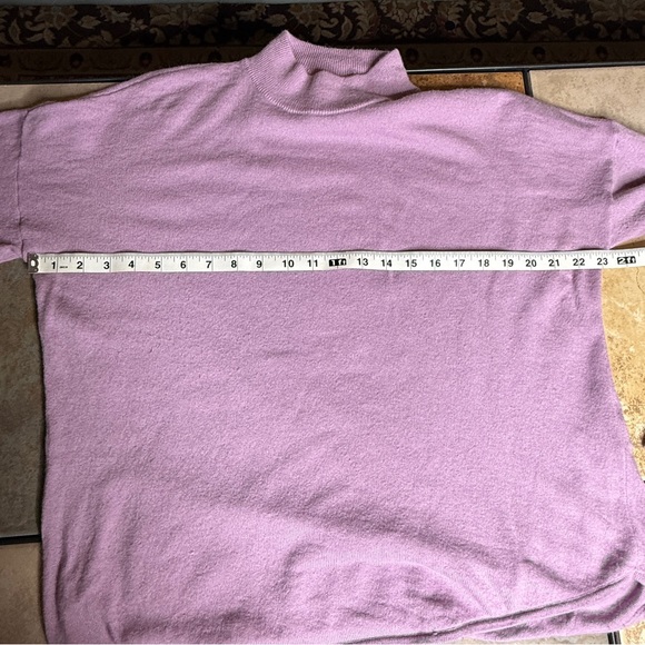 Madewell Lavender Mock Turtleneck Sweater M Soft Girl Coquette Chic Lightweight - Picture 4 of 11